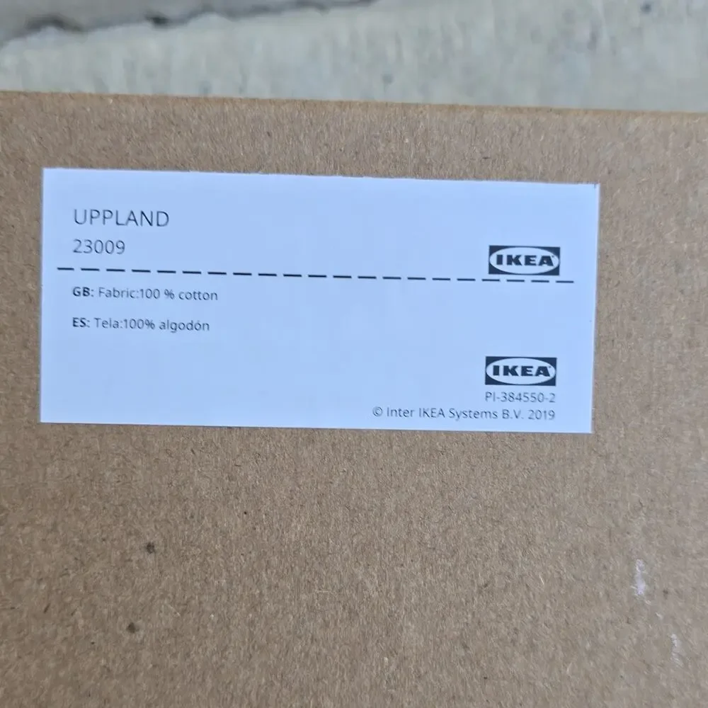 IKEA UPPLAND White Sofa Slipcover 100% Cotton Cover 504.876.35